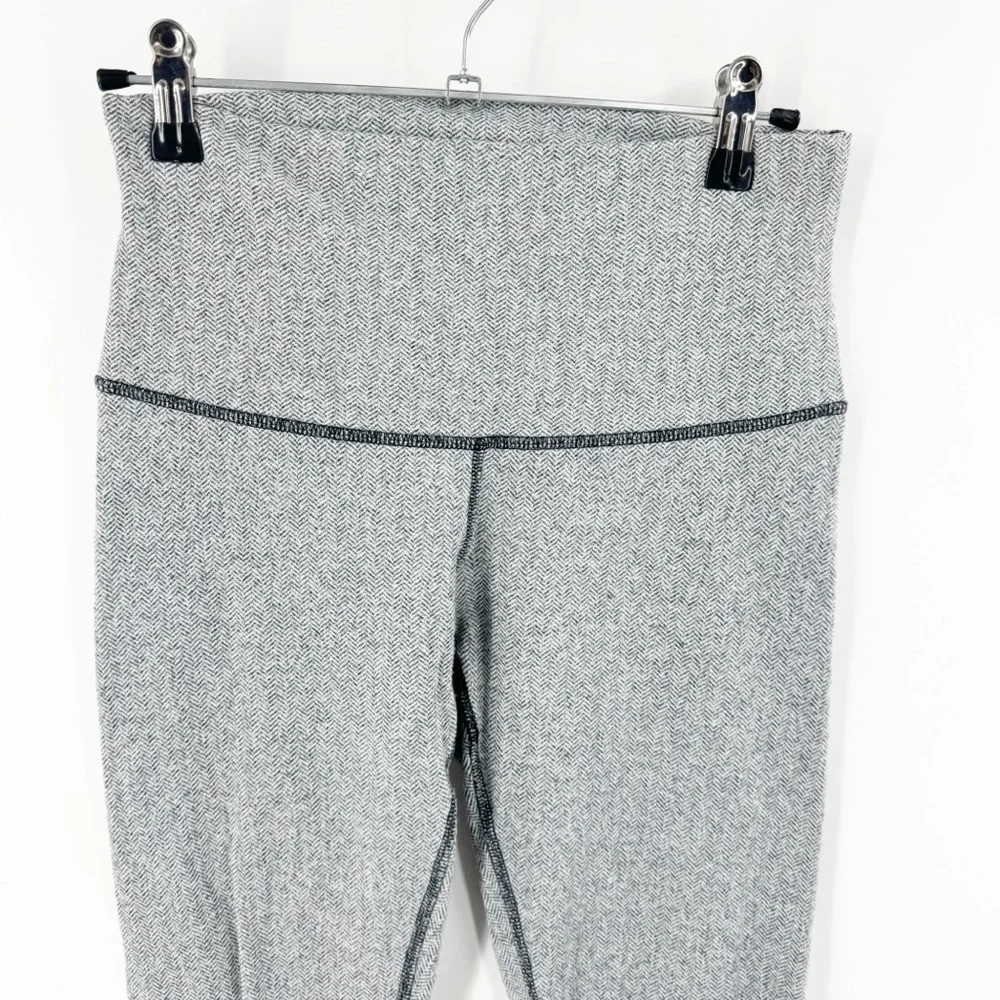 ✅ LULULEMON‎ Wunder Under High Rise Leggings SIZE 4 GREY/BLACK YOGA WORKOUT